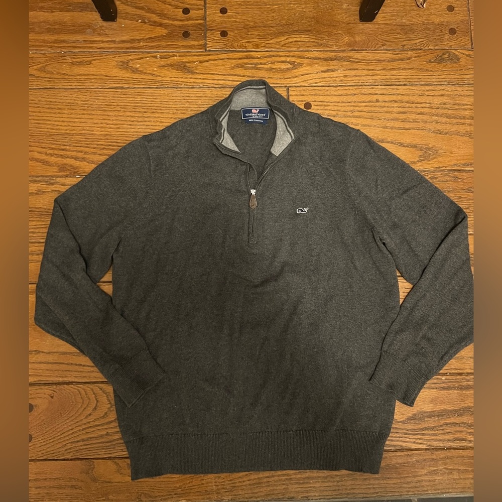 Vineyard Vines men’s large 90/10 cotton/cashmere quarter zip sweater